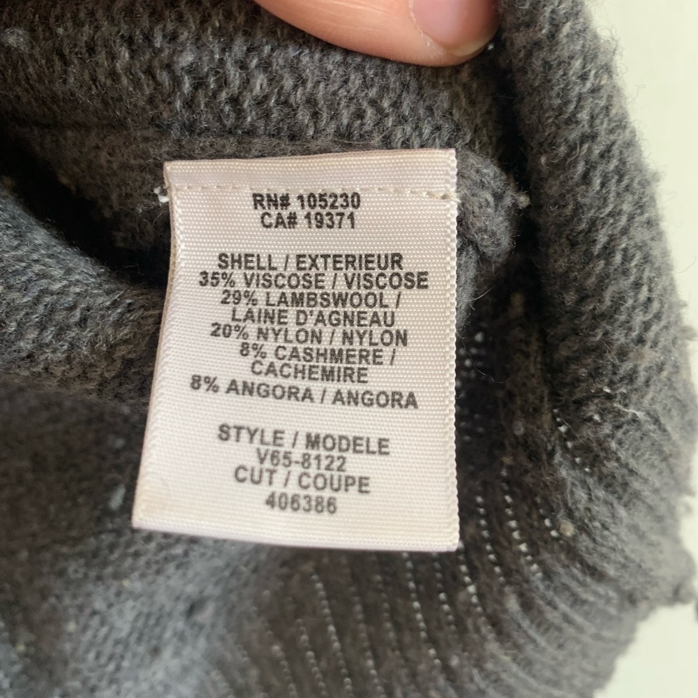 Joie Yellow/Black/Grey Colorblock Viscose/Lambswool/Cashmere Crewneck Sweater - Picture 7 of 7
